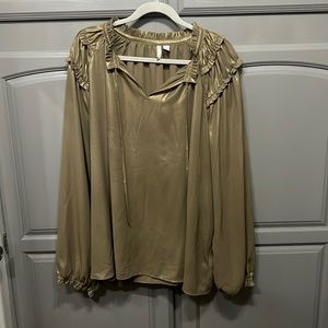Lane Bryant Gold Metallic Shirt